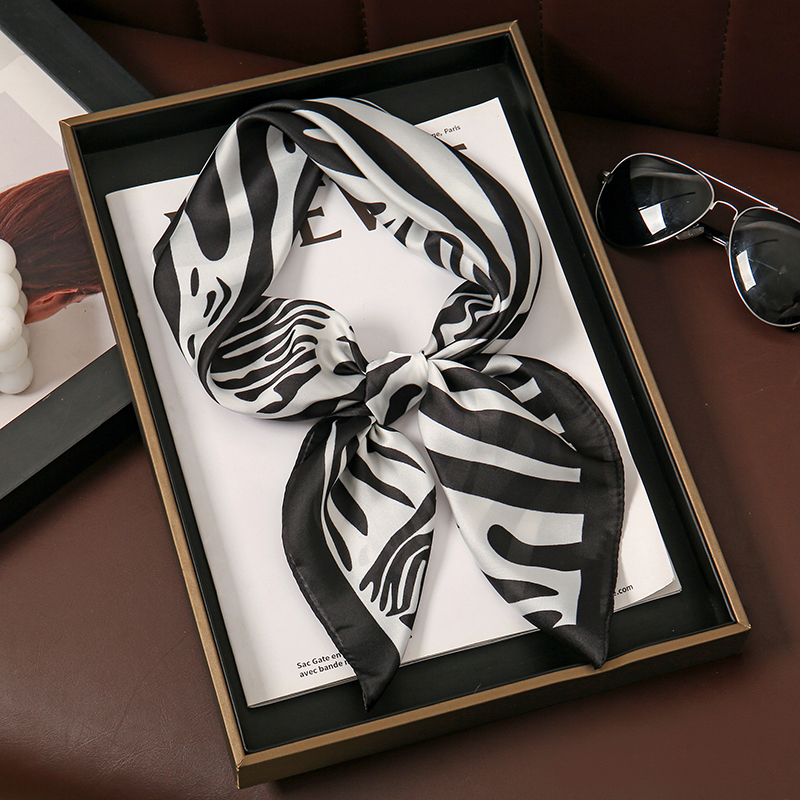 Women Fashion Necktie - 2025 Beach Hijab Stoles Silk Scarf