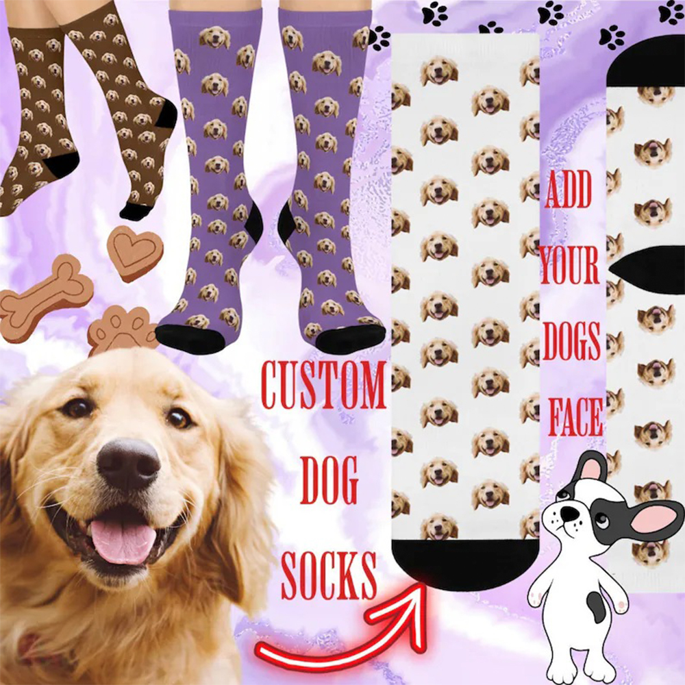 Women Fashion Logo - Customize face socks fashion holiday gifts