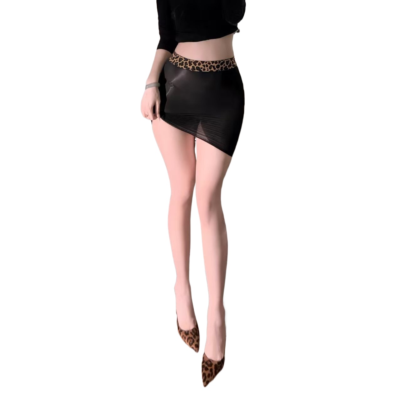 Printed Wrap Skirt - Sexy Tight Short Skirt, See Through
