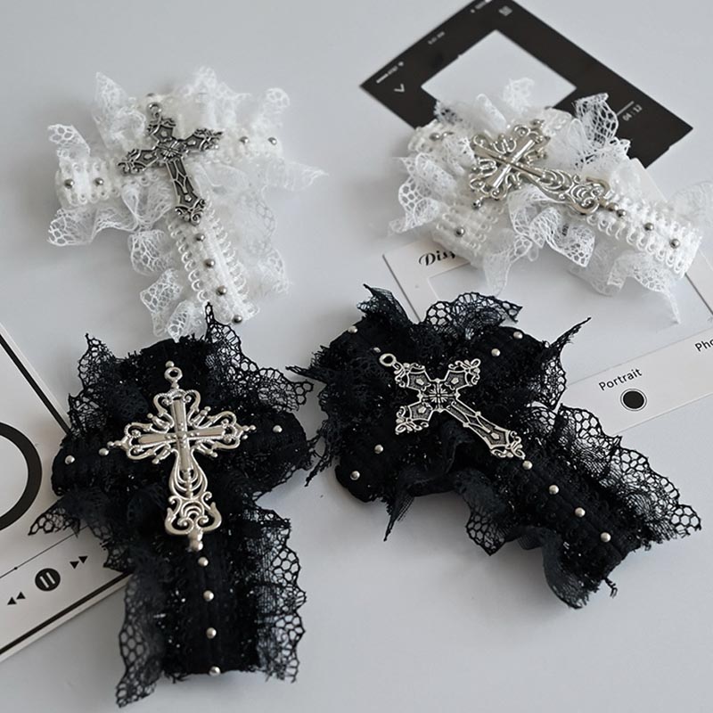 Women'S Y2K Fashion Aesthetic - Punk Fashion Big Alloy Cross Rivets