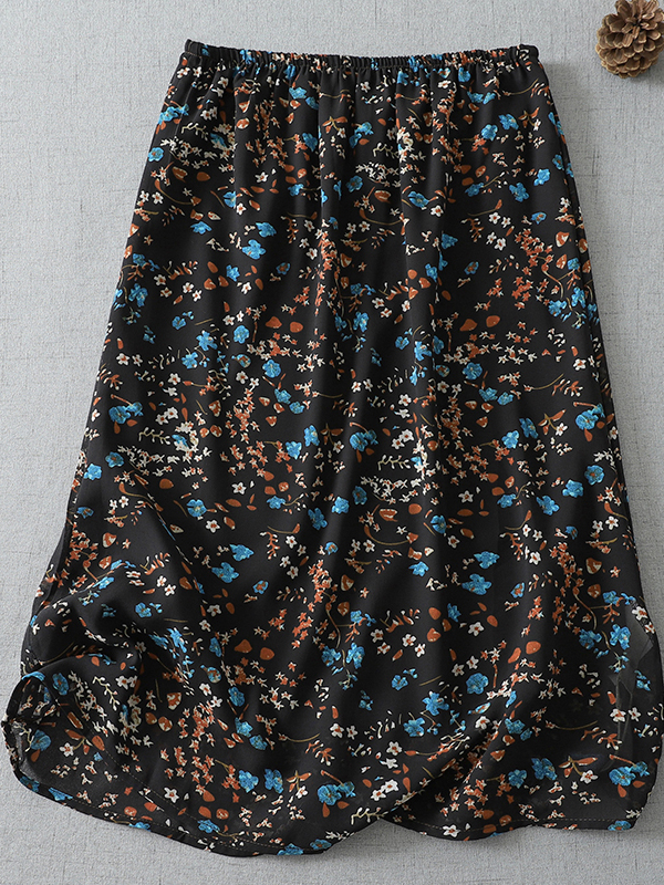 A-Line Skirt Midi - Summer 2026 New Elastic Waist Chiffon