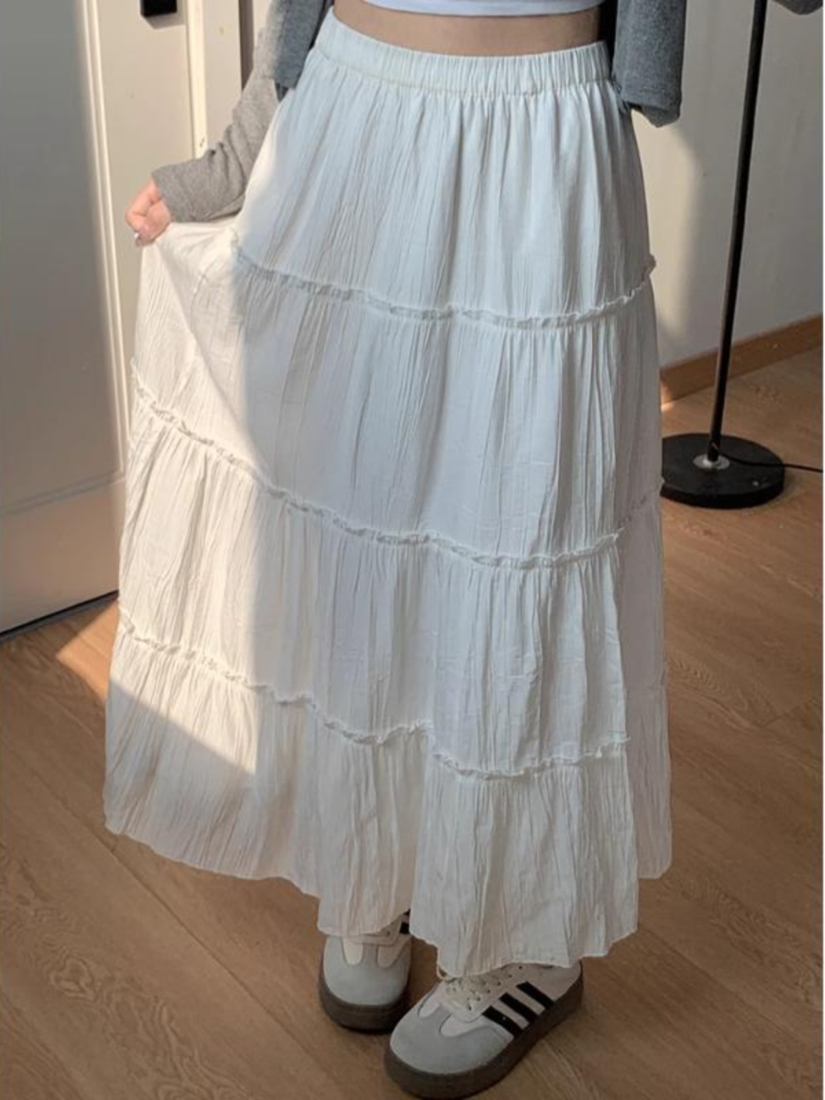 plus Size Women's White A-Line - A-Line Skirt Midi ulasan dan harga