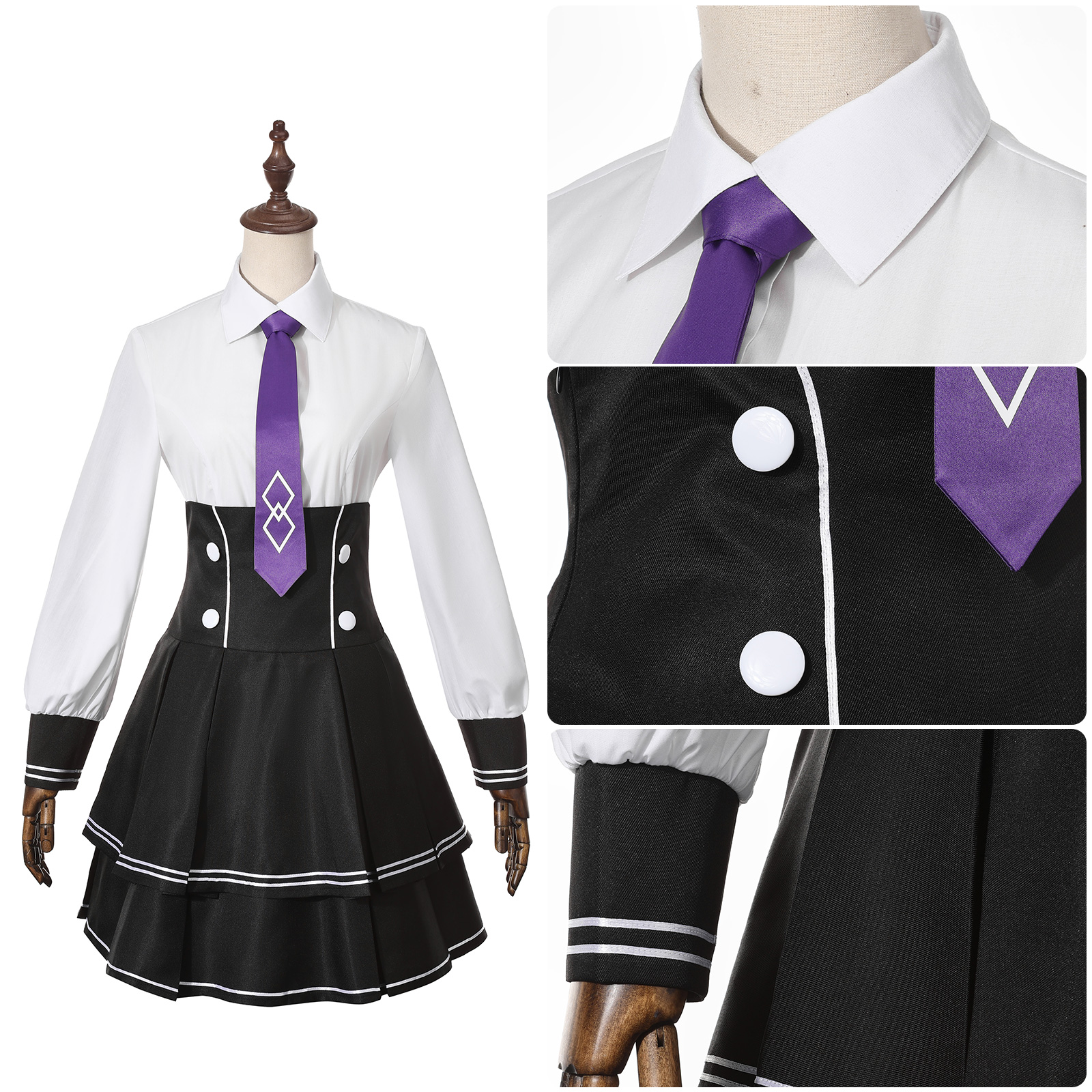 Mash Kyrielight Cosplay Costum - Pleated Skirt Women ulasan dan harga