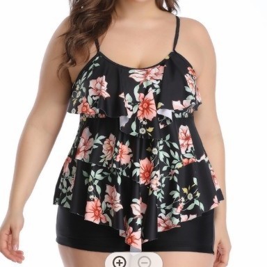 Tankini Woman Bikini Floral Pr - Crop Top Women ulasan dan harga