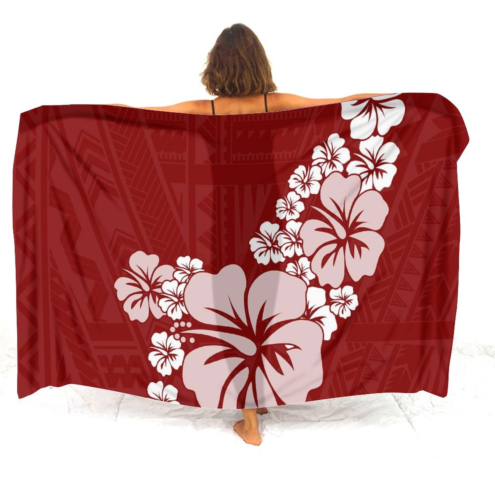 Polynesian Art Print Sarong La - Printed Wrap Skirt ulasan dan harga