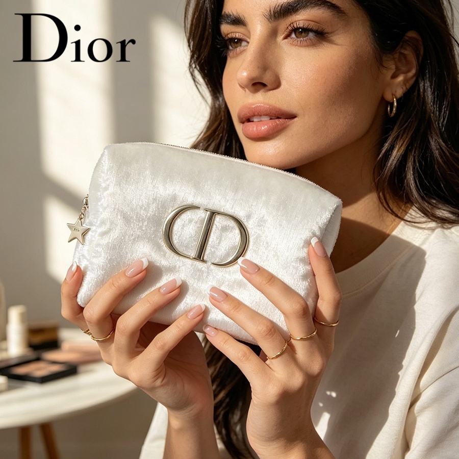 Dior’s Bag White Velvet Travel - Women Fashion Logo ulasan dan harga