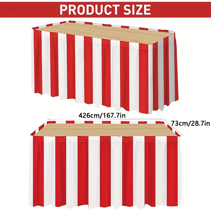 1/2pcs Carnival Red and White  - Printed Wrap Skirt ulasan dan harga