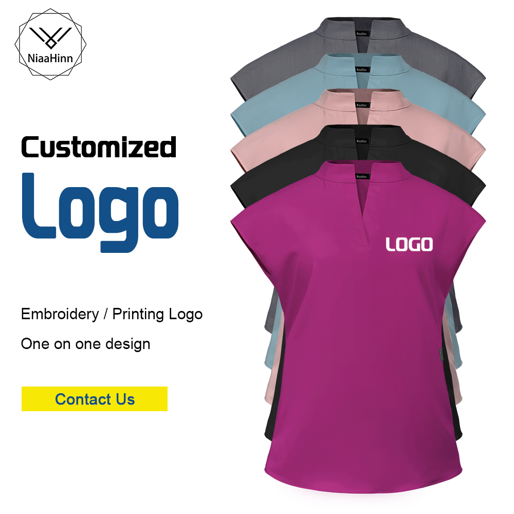Customized Logo Scrub Uniform  - Women Fashion Logo ulasan dan harga