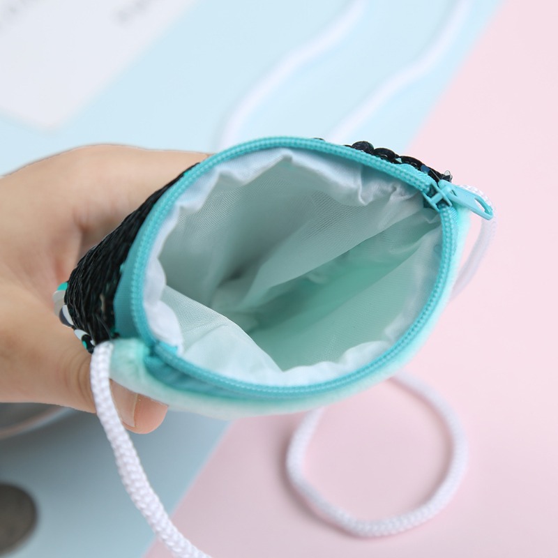 Sequin Coin Purse with Lanyard - Coin Purse Women ulasan dan harga