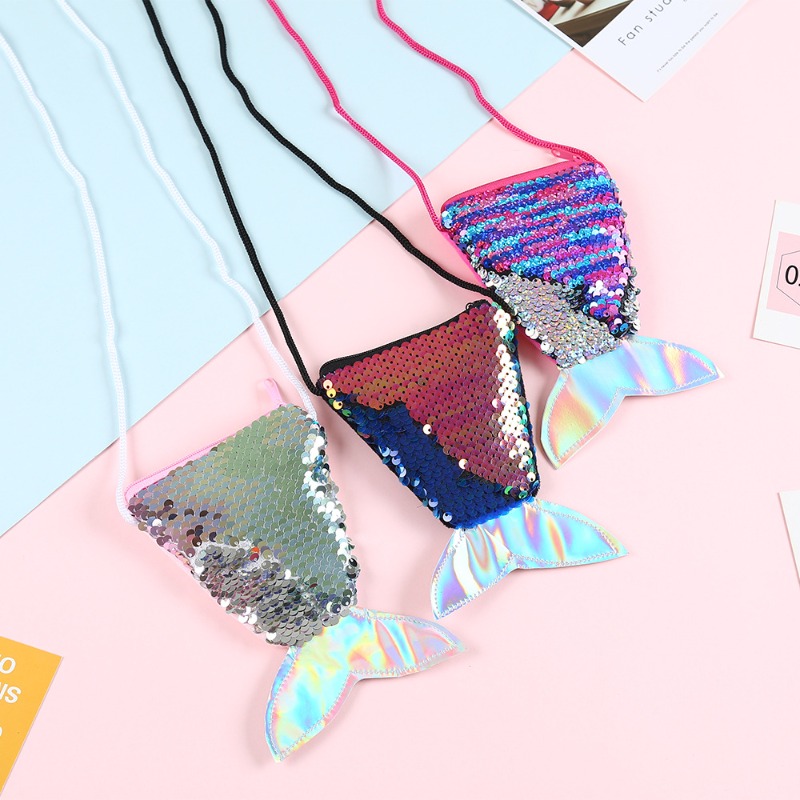 Sequin Coin Purse with Lanyard - Coin Purse Women ulasan dan harga