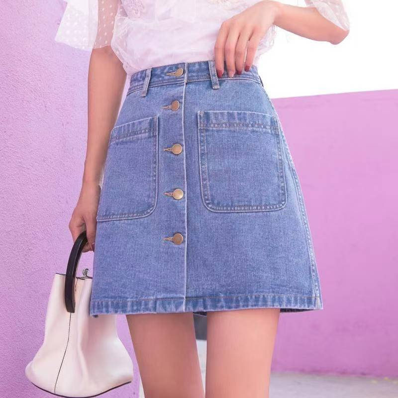 Cowboy midi skirt for women su - A-Line Skirt Midi ulasan dan harga