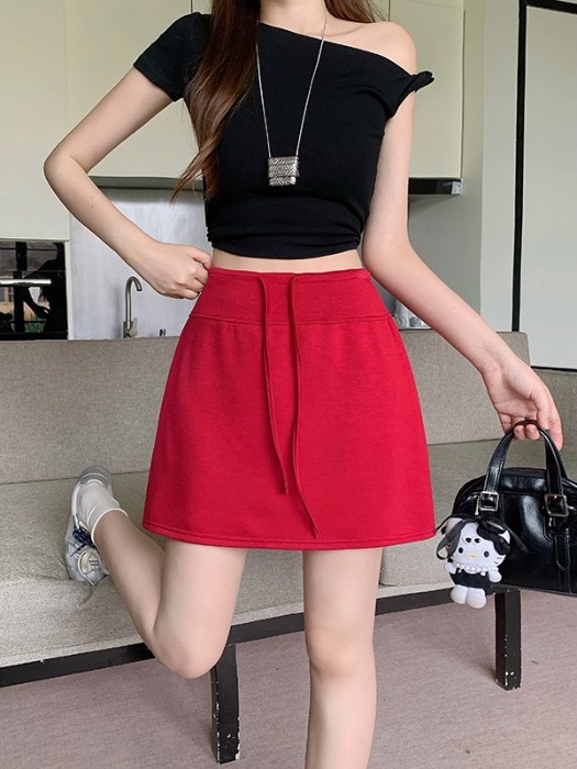 plus Size American Retro Casua - A-Line Skirt Midi ulasan dan harga