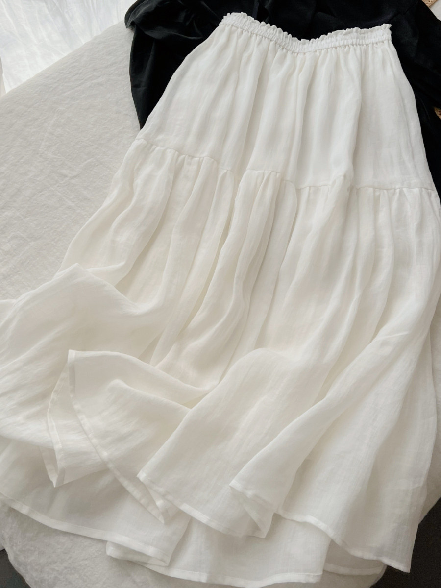 Loose Fit Artistic Casual Midi - A-Line Skirt Midi ulasan dan harga