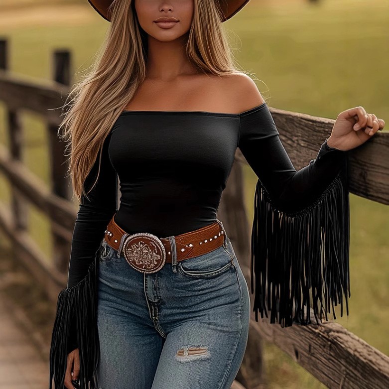 Women Clothes Longsleeve Blous - Crop Top Women ulasan dan harga