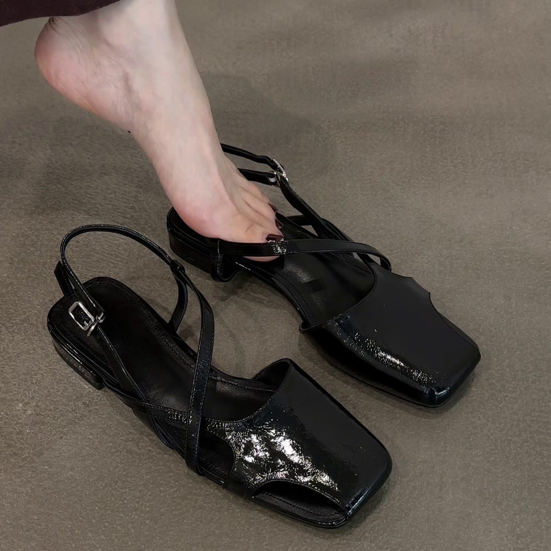 Fashion Patent Leather Sandals - Women Fashion Korean ulasan dan harga