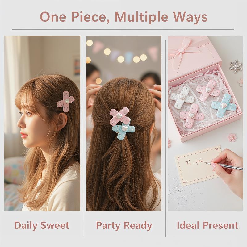2Pcs Korean Fashion Kawaii Hai - Women'S Y2K Fashion Aesthetic ulasan dan harga