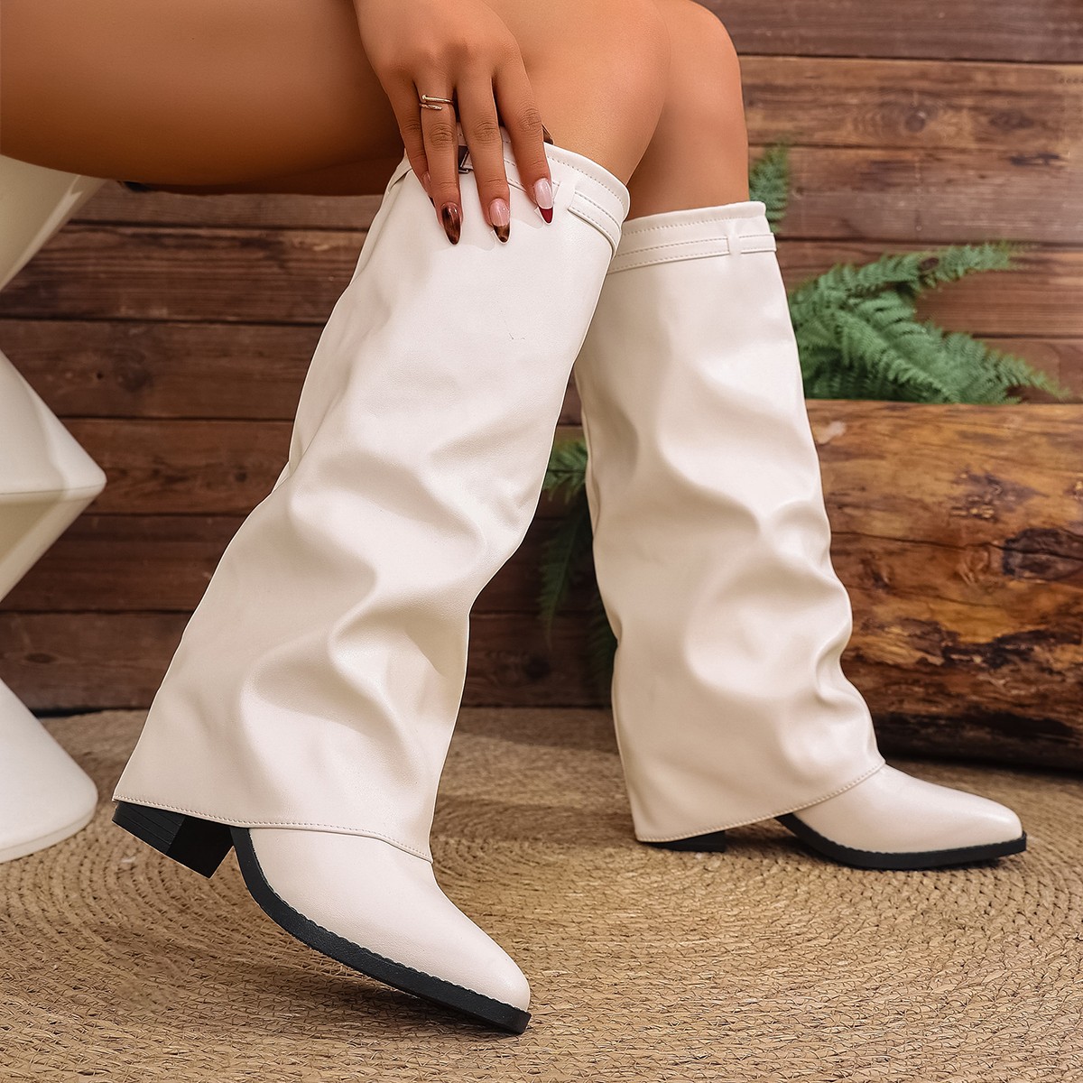 2025 Fashion High Heel Knee Hi - Women Fashion Korean ulasan dan harga