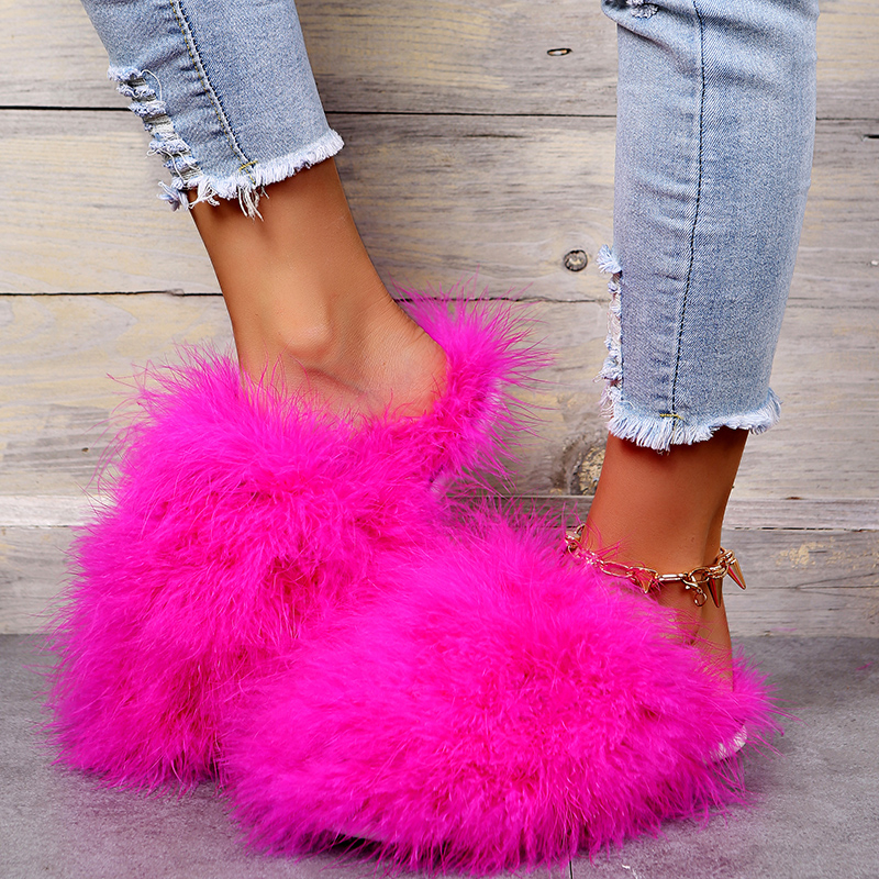 Women Luxury Fur Slippers 2025 - Women'S Fashion Summer 2025 ulasan dan harga