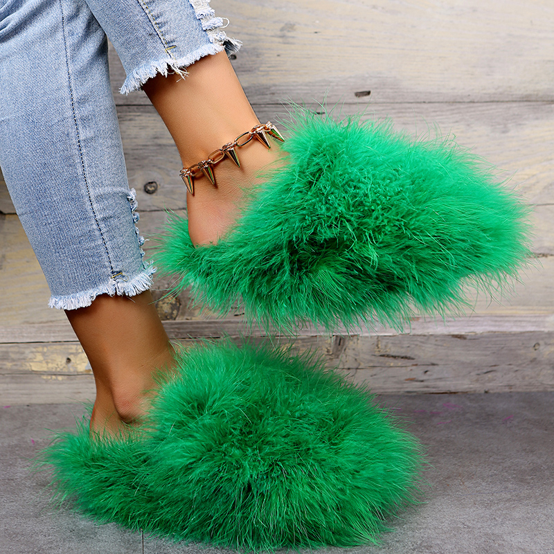 Women Luxury Fur Slippers 2025 - Women'S Fashion Summer 2025 ulasan dan harga