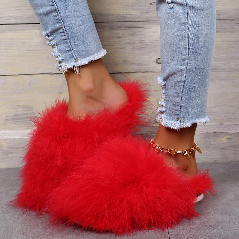 Women Luxury Fur Slippers 2025 - Women'S Fashion Summer 2025 ulasan dan harga