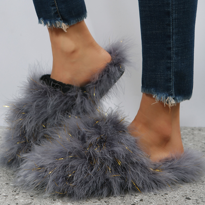 Women Luxury Fur Slippers 2025 - Women'S Fashion Summer 2025 ulasan dan harga