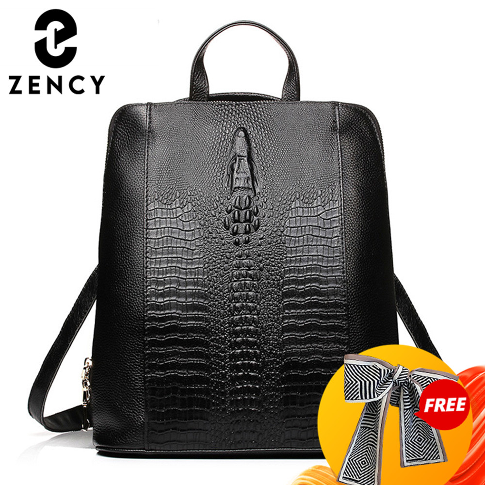 Zency 100% Genuine Leather Kna - Women'S Fashion Backpack ulasan dan harga