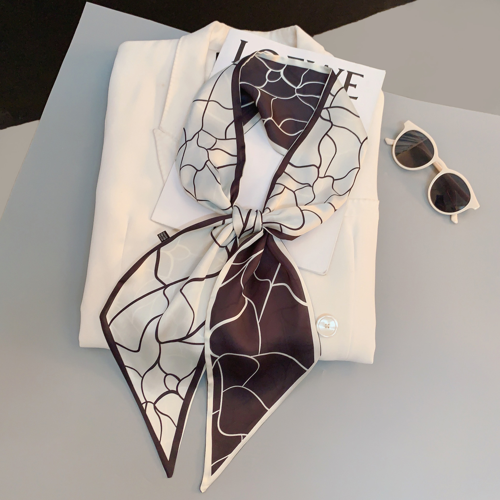 Luxury Design Silk Skinny Head - Women Fashion Necktie ulasan dan harga
