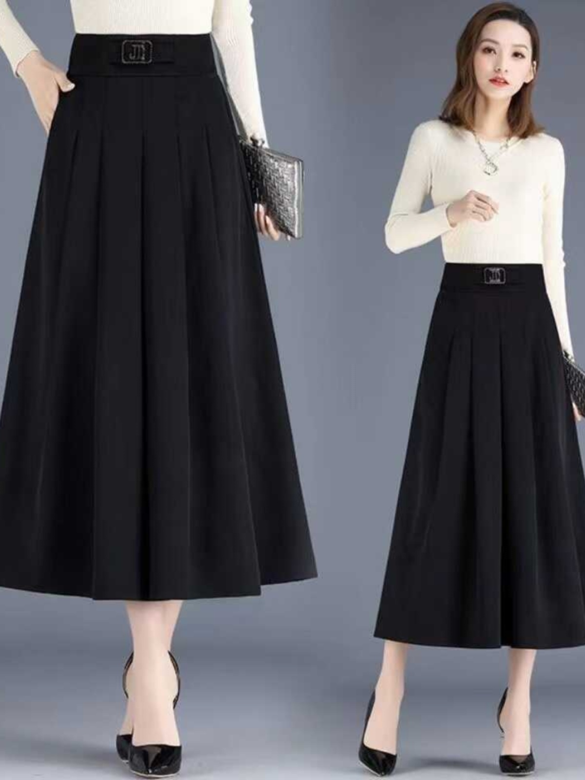 Slimming High Waist A-Line Mid - A-Line Skirt Midi ulasan dan harga