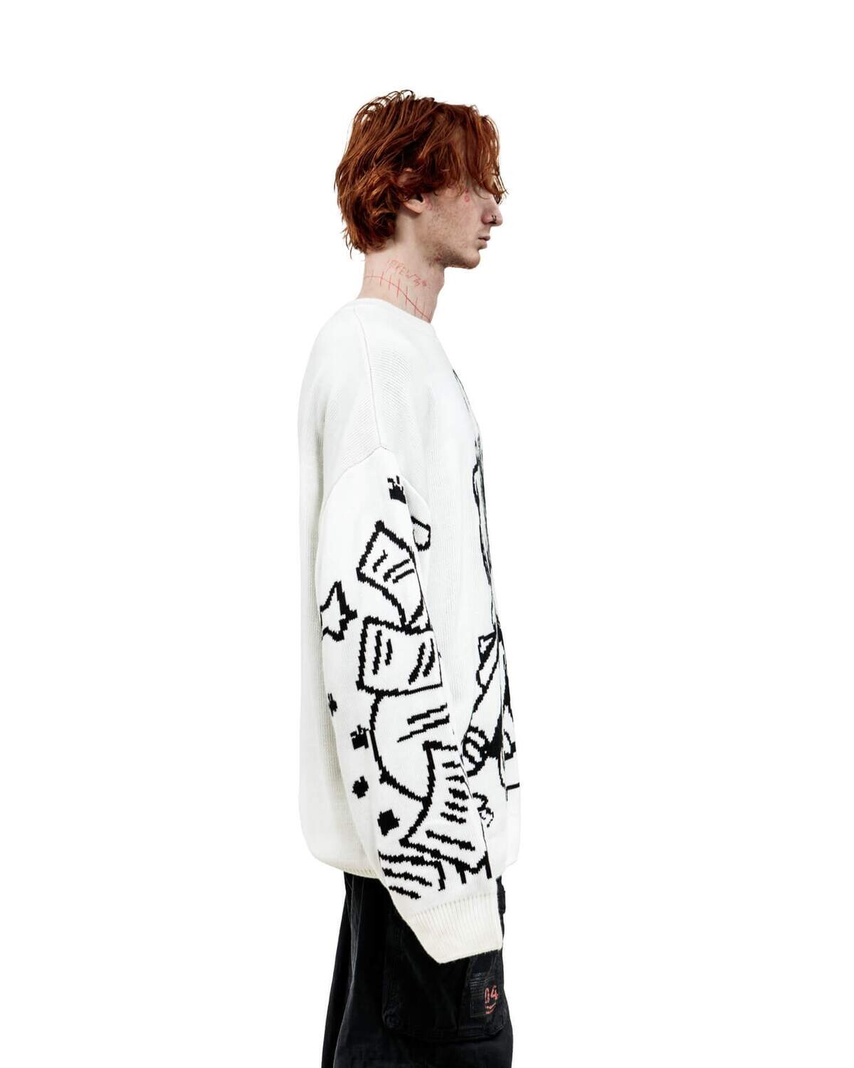 Vintage Cartoon Knitted Sweate - Women'S Y2K Fashion Aesthetic ulasan dan harga