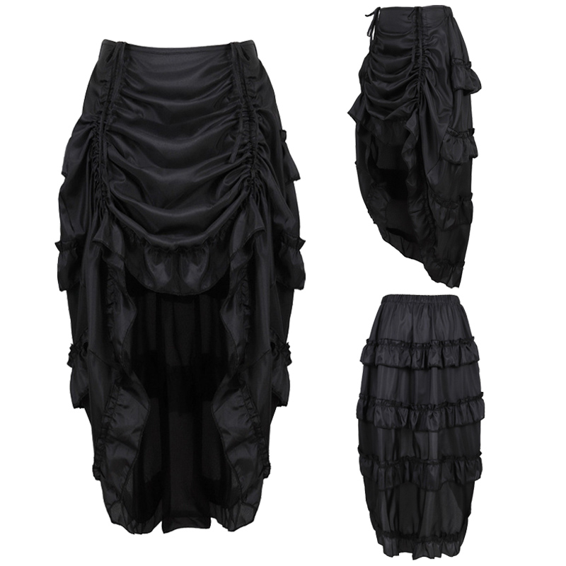 Steampunk Gothic Corset With S - Pleated Skirt Women ulasan dan harga