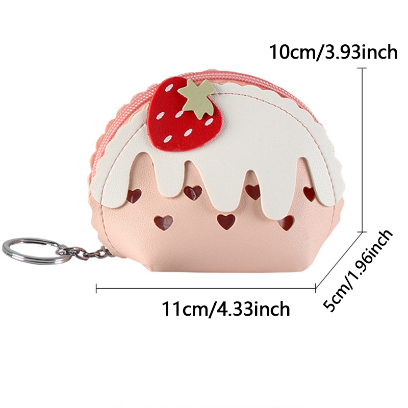 Cute strawberry ice cream mini - Coin Purse Women ulasan dan harga