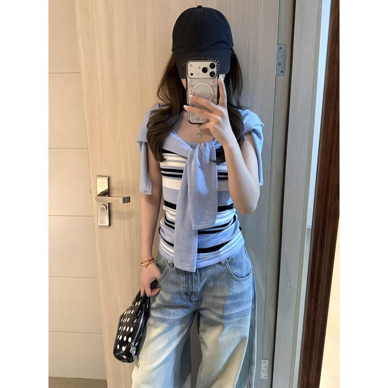 Blue Knitted Suits Women 2026  - Women'S Y2K Fashion Aesthetic ulasan dan harga