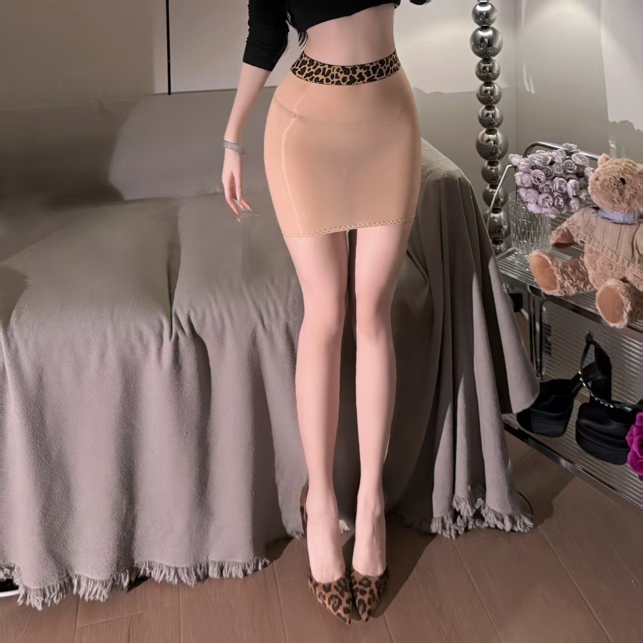 Sexy Tight Short Skirt, See Th - Printed Wrap Skirt ulasan dan harga
