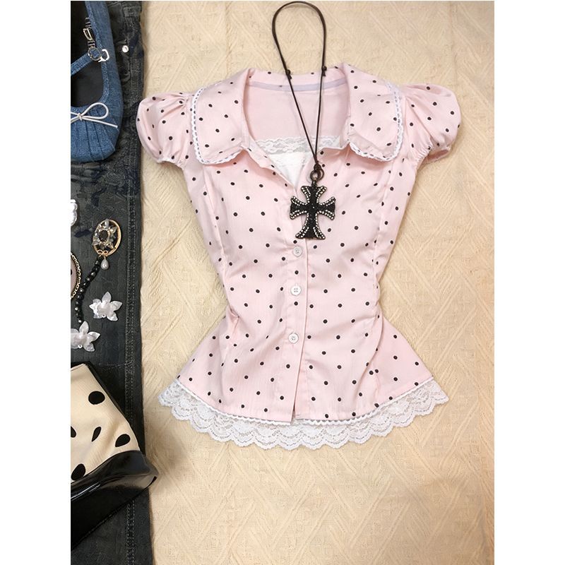 Kimotimo Sweet Polka Dot Short - Women'S Y2K Fashion Aesthetic ulasan dan harga