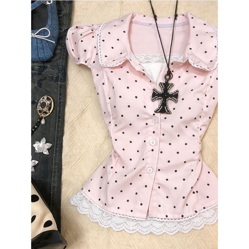 Kimotimo Sweet Polka Dot Short - Women'S Y2K Fashion Aesthetic ulasan dan harga