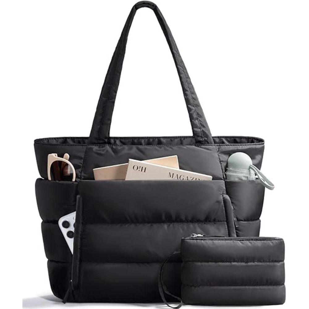 Large Capacity Puffer Tote Bag - Coin Purse Women ulasan dan harga