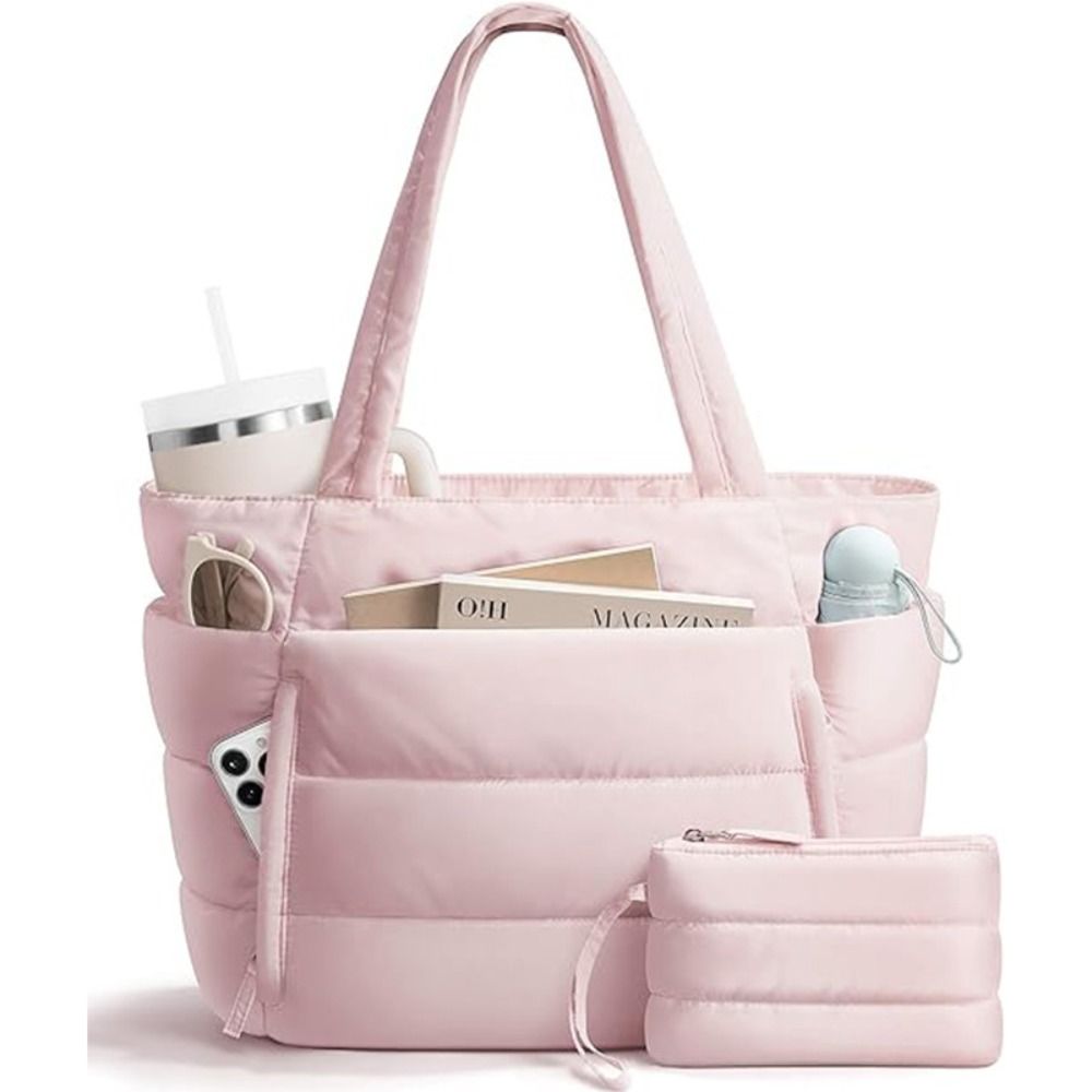 Large Capacity Puffer Tote Bag - Coin Purse Women ulasan dan harga