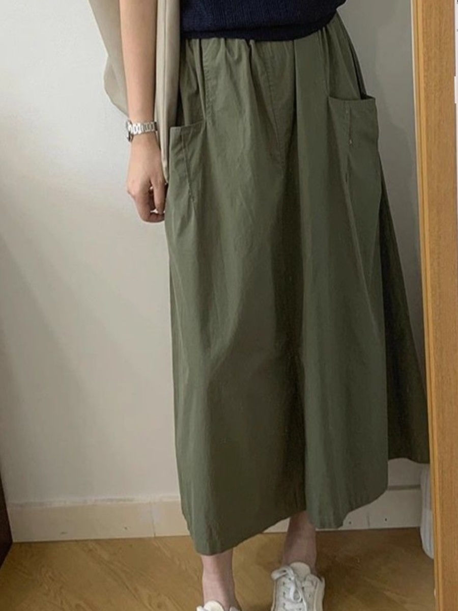 plus Size Women's A-Line Skirt - A-Line Skirt Midi ulasan dan harga