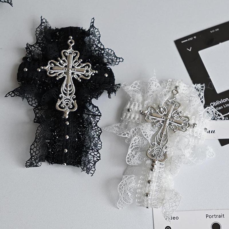 Punk Fashion Big Alloy Cross R - Women'S Y2K Fashion Aesthetic ulasan dan harga