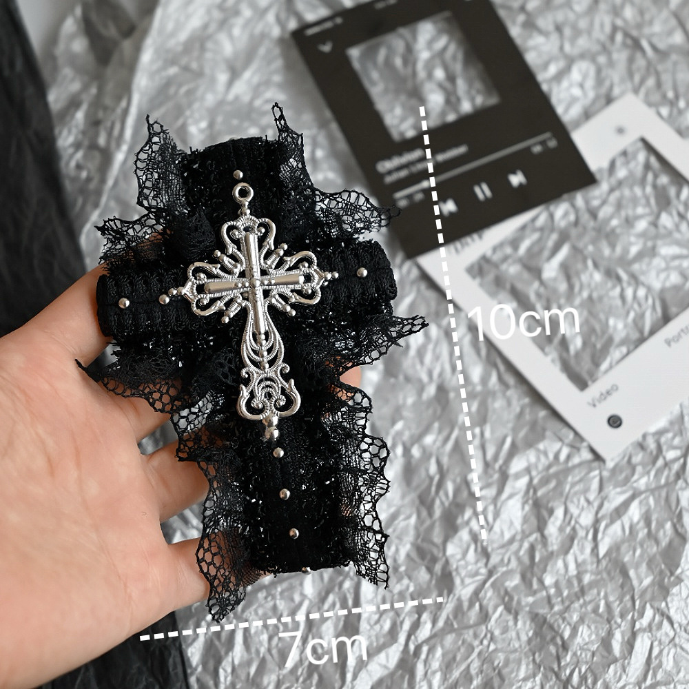 Punk Fashion Big Alloy Cross R - Women'S Y2K Fashion Aesthetic ulasan dan harga