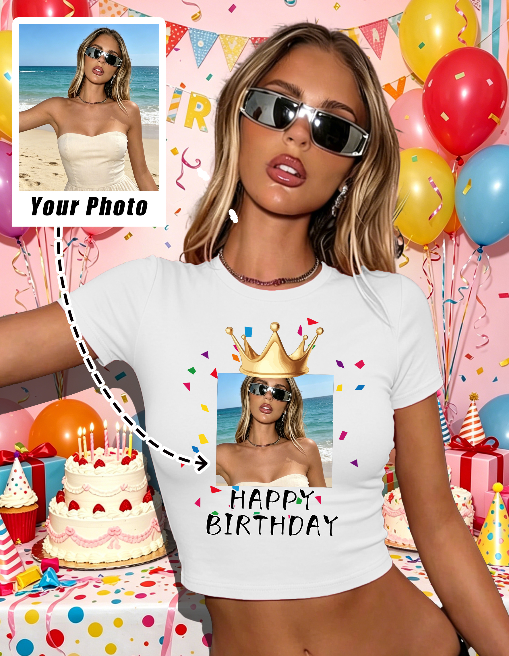 Custom Graphic Logo  Slim T Sh - Women Fashion Logo ulasan dan harga