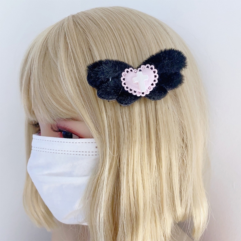 Gothic Heart Angel Wing Hair C - Women'S Y2K Fashion Aesthetic ulasan dan harga