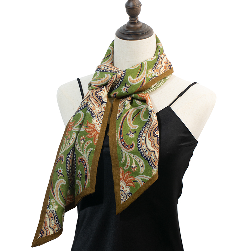Premium 70%Wool 30%Silk Skinny - Women Fashion Necktie ulasan dan harga