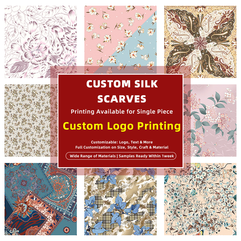 Personalized Print Silk Wool R - Women Fashion Logo ulasan dan harga