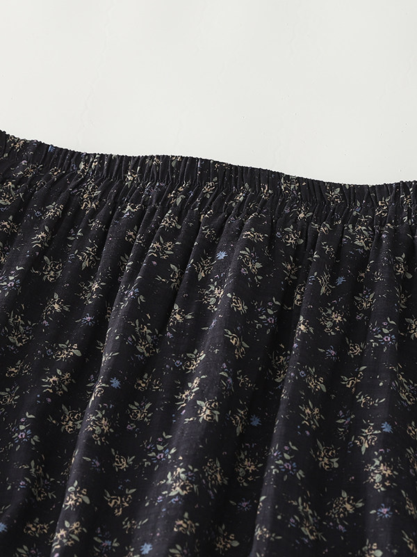 High Waist Floral Print Midi S - A-Line Skirt Midi ulasan dan harga