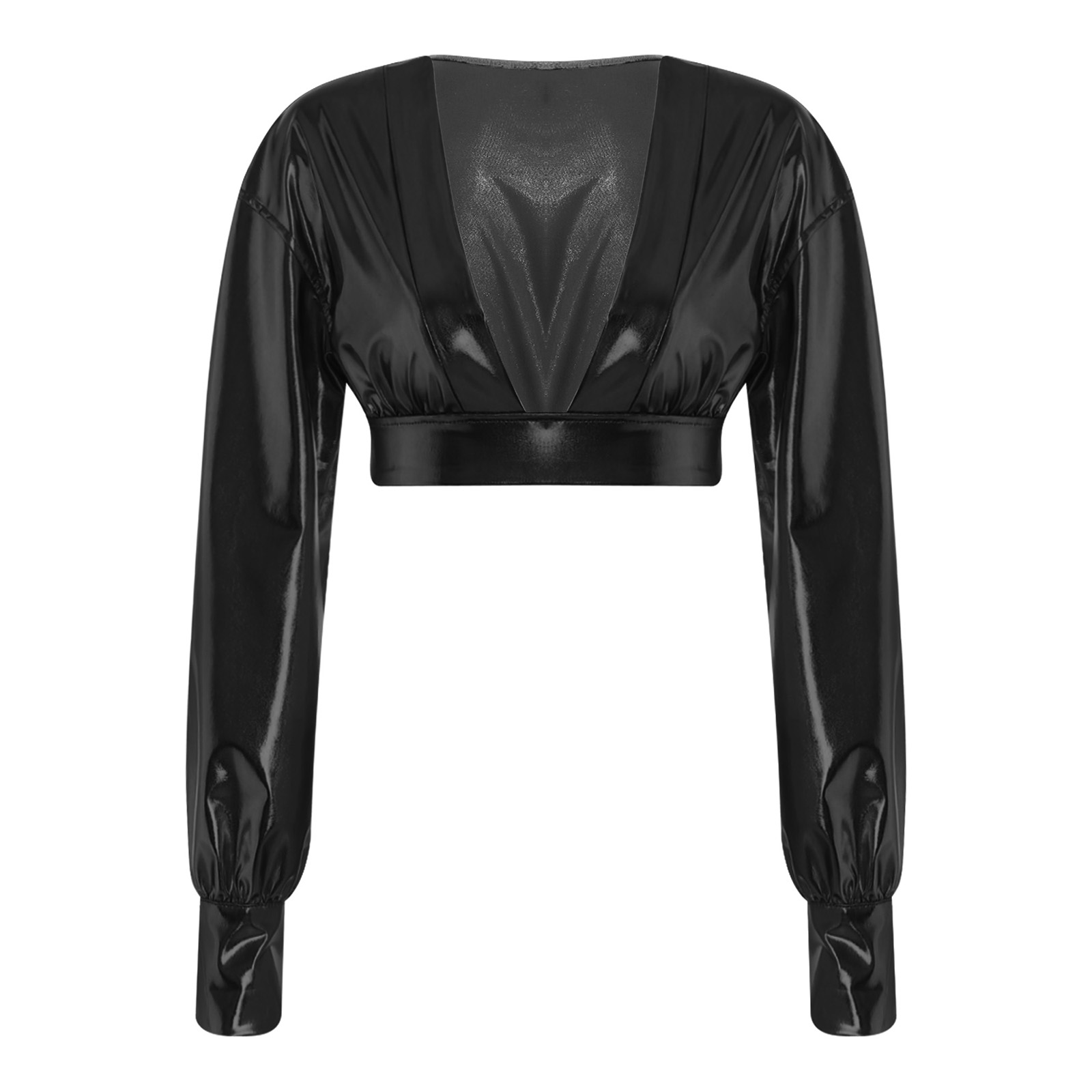 Womens Y2K Metallic Shiny Hip  - Crop Top Women ulasan dan harga
